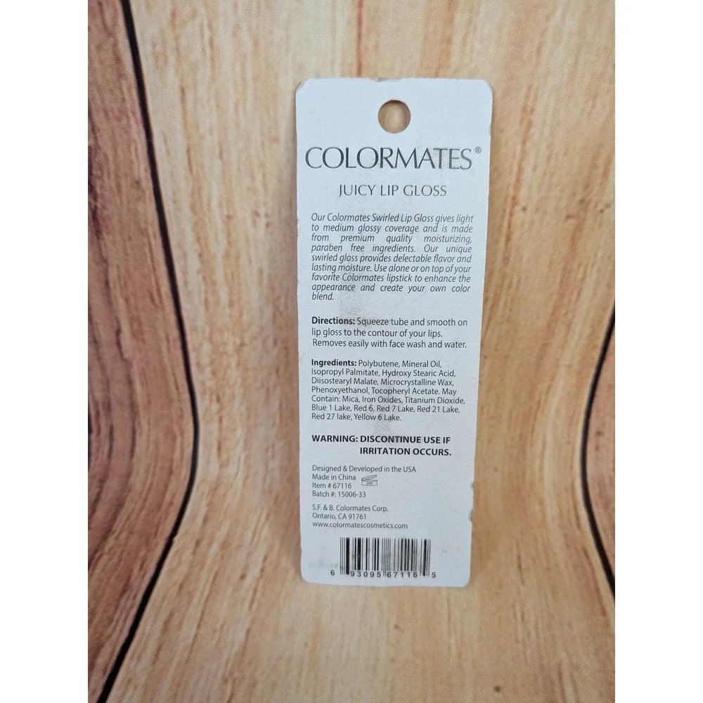 Colormates Lip Gloss Watermelon 67116 High Shine Moisturizing Paraben Free